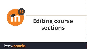 Editing course sections: Moodle 3.4