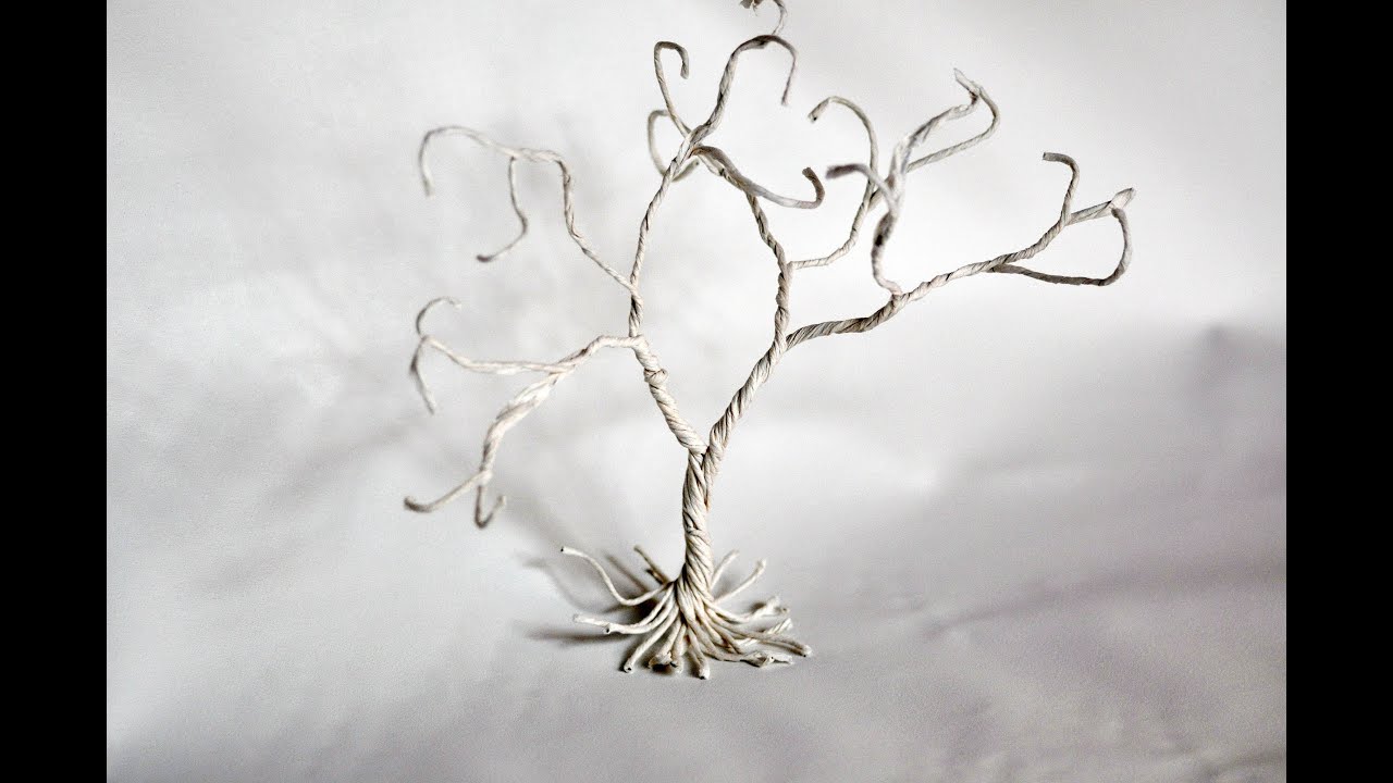 How to make a paper covered wire tree - YouTube