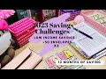 2023 SAVINGS CHALLENGE CASH STUFFING | 50 ENVELOPES X2 |  12 MONTHS OF SAVINGS | LOW INCOME