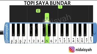 NOT ANGKA PIANIKA LAGU TOPI SAYA BUNDAR
