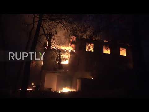 Greece: Residential buildings on fire north of Athens