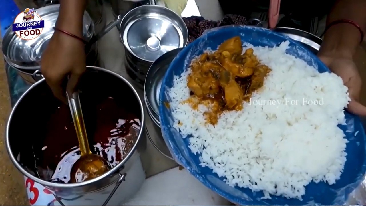 Cheapest RoadSide Unlimited Meals | Indian Street Food | #Journey for food  #Vegmeals #NonVegMeals