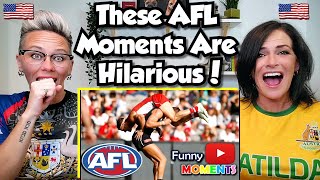 American Couple/Sports Fans React: AFL Funny Moments! Aussie Rules Football! FIRST TIME REACTION!