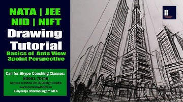 3 Point Perspective - Ants or Worms Eye View | NATA & Jee Drawing Tutorial
