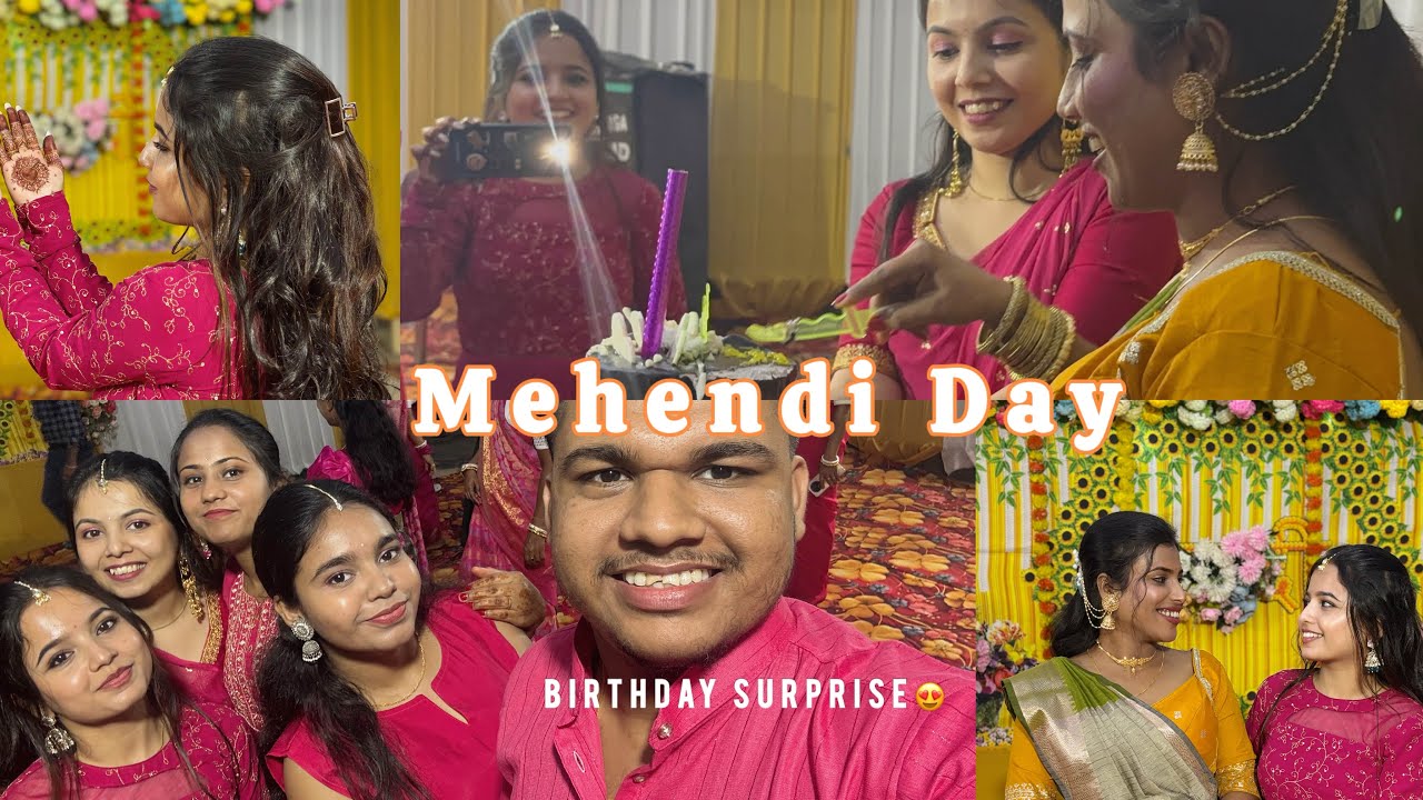 We planned a surprise during the Mehendi😍- Full Day of Fun! 💃🎂 | family vlog | wedding scenes | #yt 
