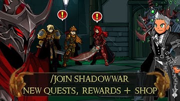 AQW /join shadowwar New Quests and Shop! | And New Shadowflame + Eternal Juggernaut Sets!