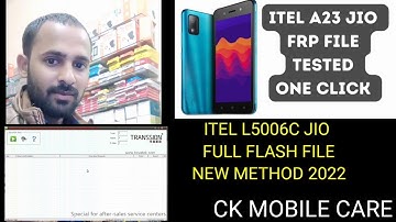itel a23 jio flash file flashing service center tested | itel L5006c flash file flashing new method