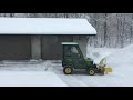 John Deere X738: Snowblowing 9 Inches of Snow