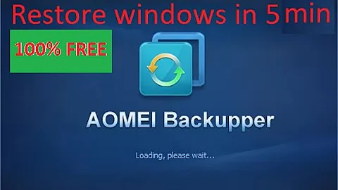How to create a bootable AOMEI USB device and restore windows from previous back up