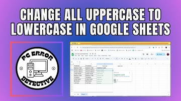How to Change All Uppercase to Lowercase in Google Sheets