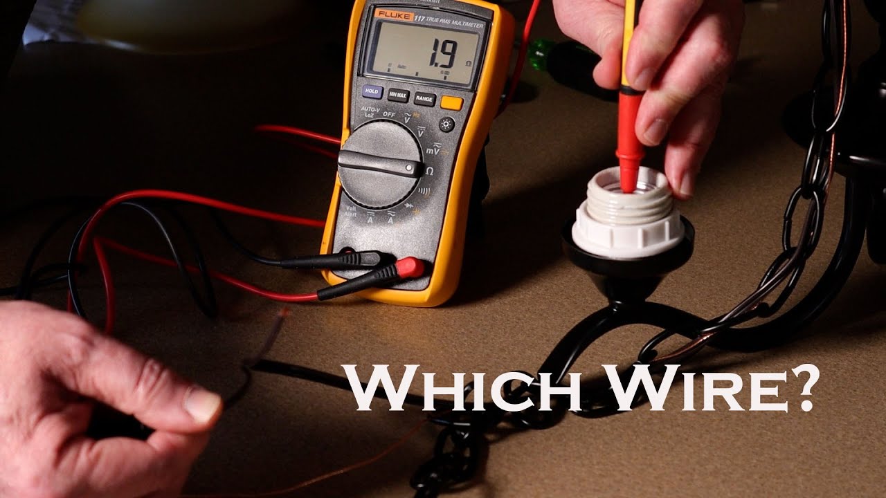 How To Test Light Socket With Multimeter Which wire is hot when both are same color | Light Fixture wiring - YouTube