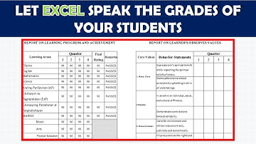 Speak Commands in Excel used in Checking of School Forms