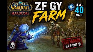WoW Hardcore Level 40 mage Zul'Farrak GY solo farm