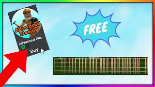 HOW TO GET ADVANCED PLACING FOR FREE IN BLOXBURG!