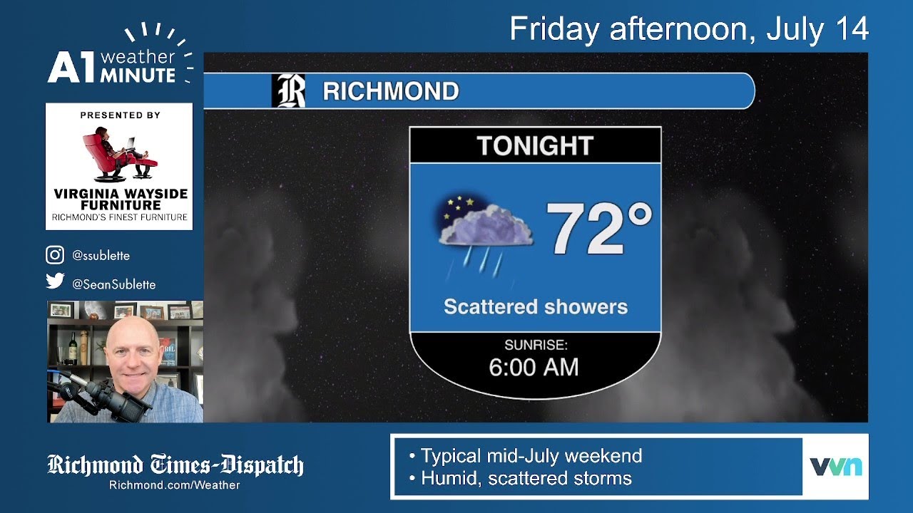 More storms this weekend: Friday afternoon Richmond weather video - YouTube