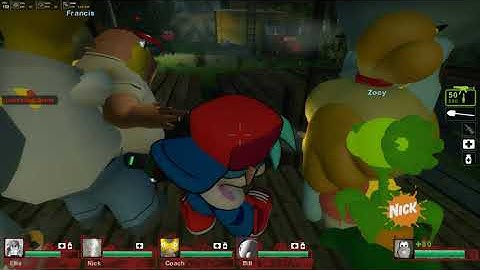 L4D2 Swamp Fever Drought but with 8 survivors + Workshop mods.