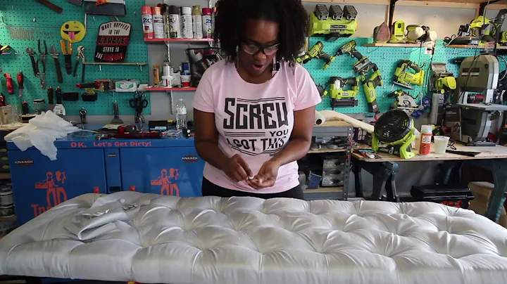 Upholstery Tufting Hack : How To  Do Diamond Tufting