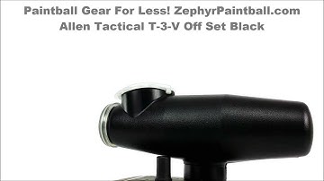 Allen Turbo T 3 V Off Set Cyclone Feed 300 Round Paintball Hopper Black ZephyrPaintball.com 360 View