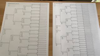 Large print vs. normal size pedigree charts for genealogy