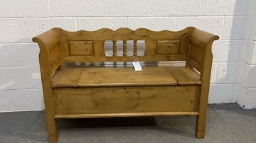 New Waxed Pine Storage Bench (E6109B) @PinefindersCoUk