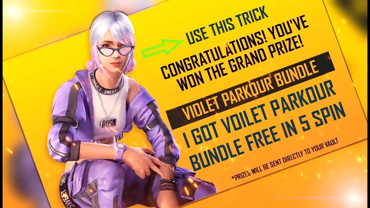 I Got Violet Parkour Bundle Free Fire Rampage Pass Giveaway Free Fire Redeem Code Today
