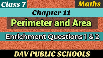 DAV class 7 maths  chapter 9 Enrichment Questions 1 and 2