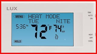 Lux Products TX9600TS Programmable Large Touchscreen Heating Cooling Thermostat, White