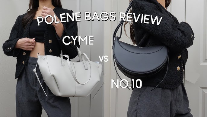 Polène | Bag - Cyme Mini - Black Textured Leather