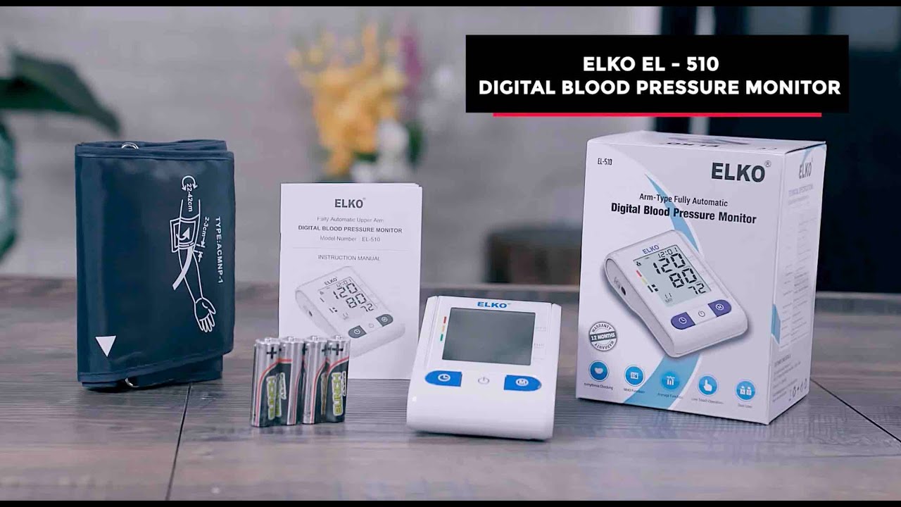 ELKO EL-510 Fully Automatic Blood Pressure Monitor with Smart Inflation Technology