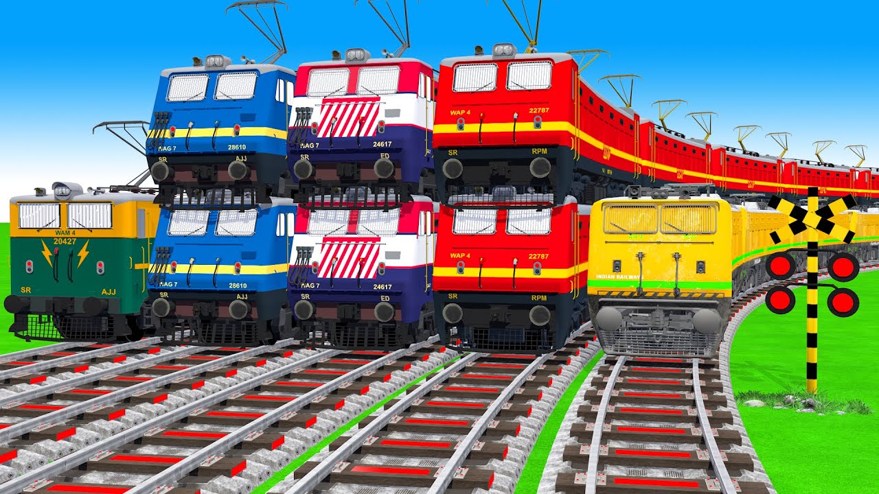 【踏切アニメ】あぶない電車 3 TRAIN Thomas vs Fumikiri 3D Railroad Crossing Animation 