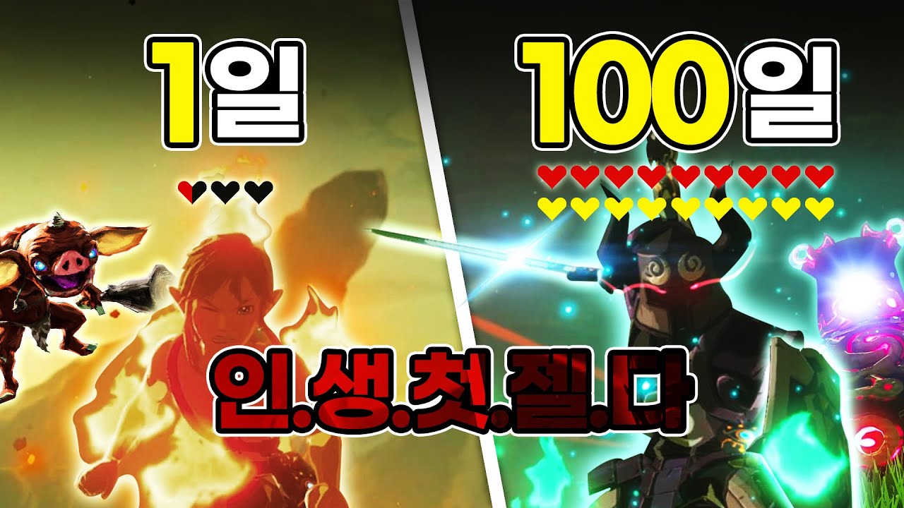 젤다의 전설 야생의 숨결 100일 동안 찐 뉴비가 진엔딩까지
