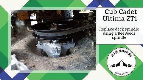 Replace mower deck spindle Cub Cadet Ultima ZT1 42" using a BeeSeeds deck spindle