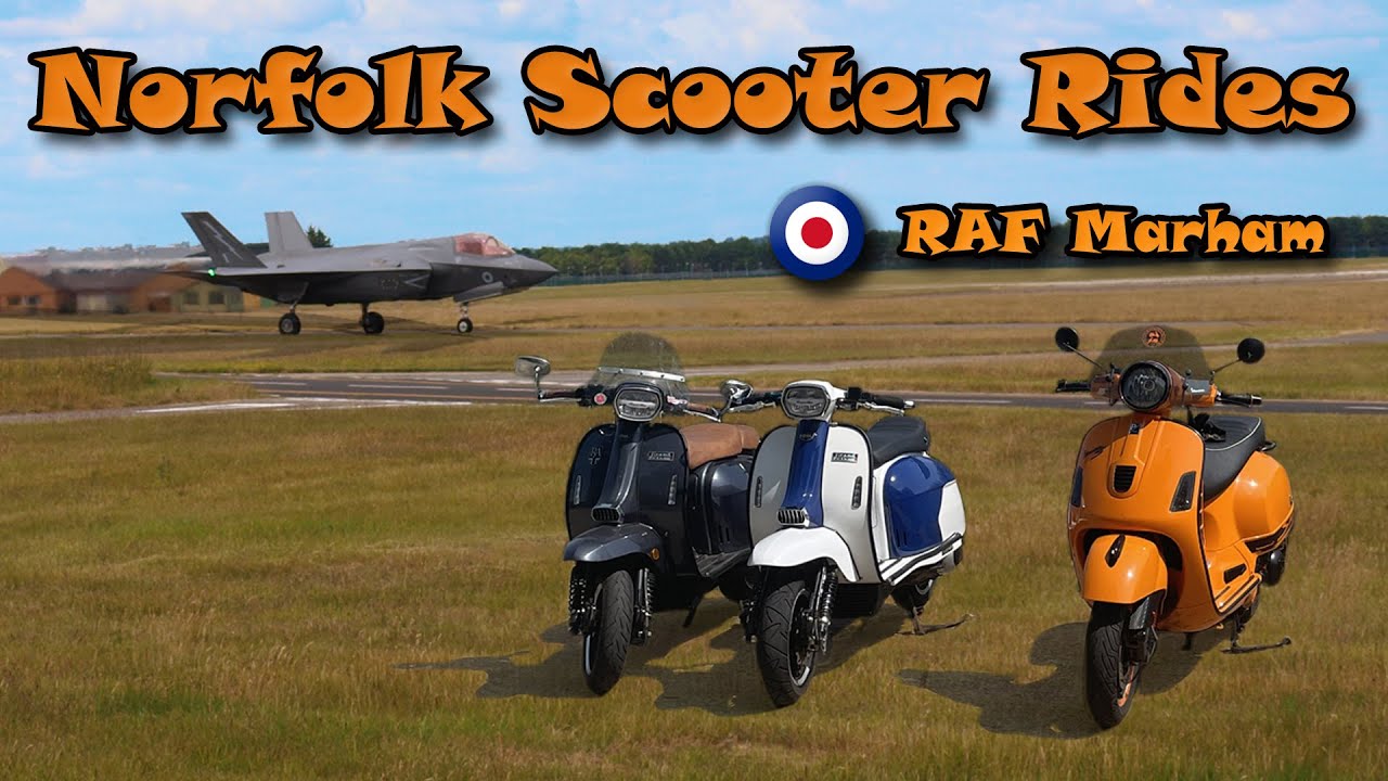 Norfolk Scooter Rides Real time Holt to RAF Marham on Royal Alloy