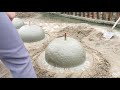 How To Make Build Concrete Flower Pot Fast And Easy | Cement craft ideas