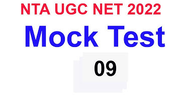 NTA UGC NET 2022 | Mock Test 09