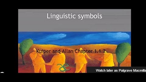 Kuiper and Allan - An Introduction to English Language 3e - Introduction - Symbols