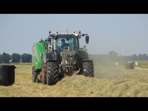 Rondebalen persen | Fendt 724 black beauty + MC Hale | Hoolwerf | Pure Sound