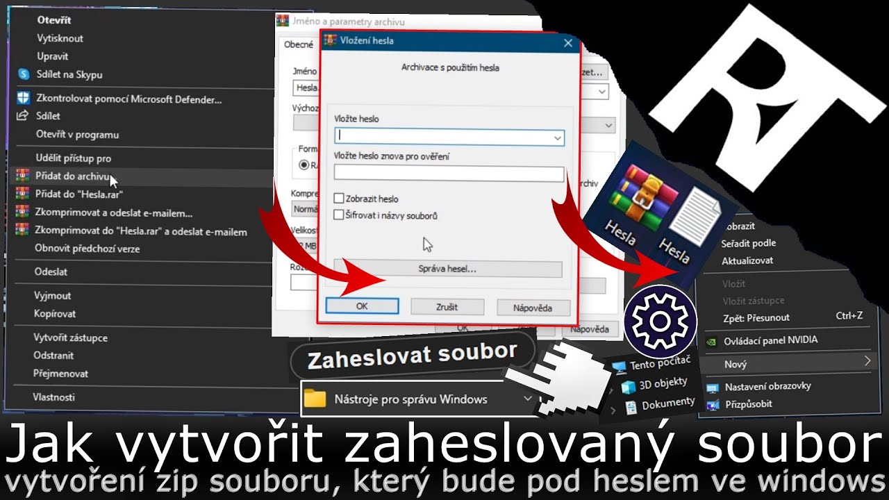 Jak Zaheslovat soubor v zip?