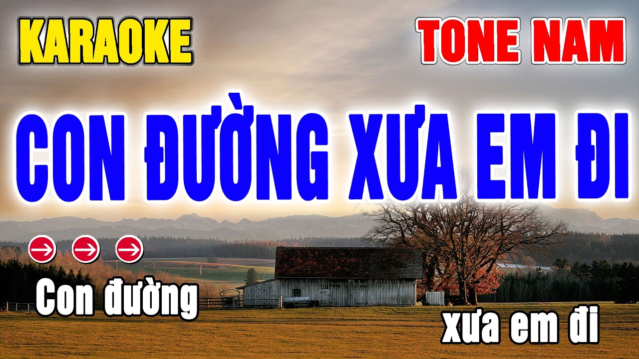 Con Đường Xưa Em Đi Karaoke Tone Nam | Beat Thanh Hà