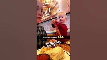 When your baby steals your food 😂