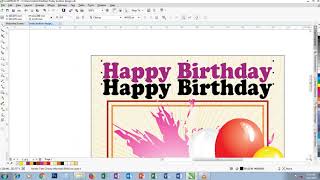 CorelDRAW X7 Birthday Card Design