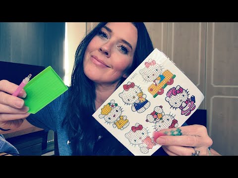 ASMR- Create A Relaxing Hello Kitty Diamond Art W/ Me 😻 💎
