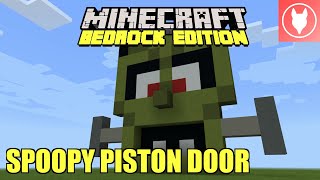 Minecraft Bedrock - Spoopy Piston Door (Honey Block Piston Door)