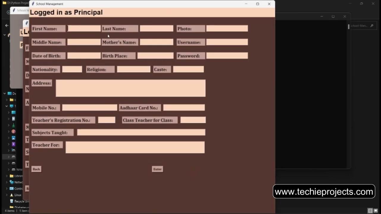 Student Management System Project in Python using Tkinter and Mysql ...