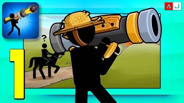 Boom Stick: Bazooka Puzzles - Gameplay Walkthrough Part 1 - Stage 1 - 10 (Android)