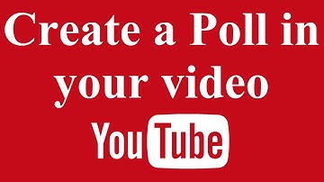 Create a poll in your video