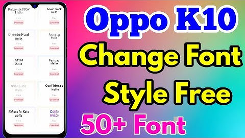 How To Change Font Style in Oppo k10 | How To Download Font Style in Oppo K10 #oppok10