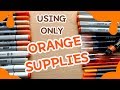 🎃 USING ALL MY ORANGE ART SUPPLIES || Let's Get Spooky! 🎃