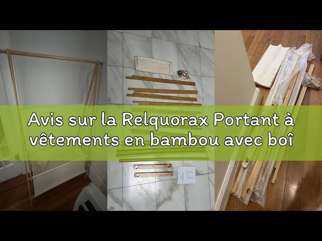 Portant à Vêtements En Bambou Avec Rangement - Pliable, Extra Large - Pour Entrée Ou Chambre