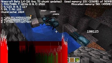 Minecraft - WTF! - Floating Water and a f***load of squid underground